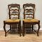 19th Century Walnut Chairs with Straw Weave, France, Set of 4 2