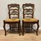 19th Century Walnut Chairs with Straw Weave, France, Set of 4, Image 2