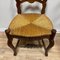 19th Century Walnut Chairs with Straw Weave, France, Set of 4 5