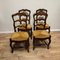 19th Century Walnut Chairs with Straw Weave, France, Set of 4, Image 13