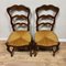 19th Century Walnut Chairs with Straw Weave, France, Set of 4 3