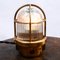 Kleine Wandlampe aus Messing & Streifenglas, 1950er 12