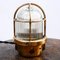 Small Wall Lamp in Brass and Streaked Glass, 1950s 11