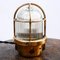 Small Wall Lamp in Brass and Streaked Glass, 1950s, Image 11