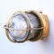 Small Wall Lamp in Brass and Streaked Glass, 1950s, Image 1