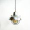 Small Pendant Light in Polished Steel with Lampshade, 1950s, Image 3
