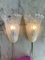 Lampade da parete Applique in vetro di Murano, anni '80, set di 2, Immagine 4