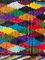 Moroccan Colorful Boucherouite Berber Cotton Rug, 1980s 9