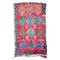 Tapis Boucherouite Rouge en Coton, Maroc, 1980s 1