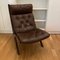 Brown Leather High Back Uno Folding Lounge Chair by Ekornes, 1970s 2