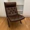 Brown Leather High Back Uno Folding Lounge Chair by Ekornes, 1970s, Image 2