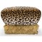 Otomana con estampado de leopardo de terciopelo flocado y pelusa de avestruz de Egg Designs, Imagen 1