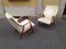 Fauteuils Scandinaves en Tissu Beige et Bois, 1950s, Set de 2 3