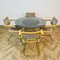Vintage Glass Circular Dining Table and Armchairs by Marcel Breuer, 1970s, Set of 5 11