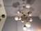 Lampe à Suspension à 12 Lampes en Laiton et Aluminium Vert, 1950s 13
