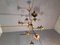 Lampe à Suspension à 12 Lampes en Laiton et Aluminium Vert, 1950s 5