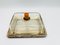 Silver-Plated Butter Dish with Glass Insert and Glass Lid with Bakelite Handle 5