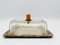 Silver-Plated Butter Dish with Glass Insert and Glass Lid with Bakelite Handle 6