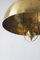 German Ceiling Lamp in Brass by Florian Schulz, 1970s 5