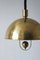 German Ceiling Lamp in Brass by Florian Schulz, 1970s 3