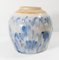 Mid-Century Chinese Chinoiserie Abstract Blue and White Ginger Jar 2