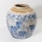 Pot à Gingembre Bleu et Blanc Abstrait Chinoiserie Mid-Century, Chine 1