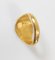 Chinese 24k .999 Gold Ring with Shou Characters and Bat 9