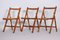 Chaises Pliantes Mid-Century en Hêtre, 1950s, Set de 3 2