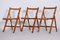 Mid-Century Beech Folding Chairs, 1950s, Set of 3 2