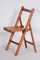 Mid-Century Beech Folding Chairs, 1950s, Set of 3 8