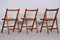 Mid-Century Beech Folding Chairs, 1950s, Set of 3 1