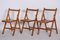 Mid-Century Beech Folding Chairs, 1950s, Set of 3 4