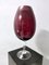Large Vintage Crimson Hand-Blown Glass Vase, 1960s, Image 5