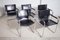 Vintage Bauhaus Cantilever Chairs in Leather, 1980s, Set of 5, Image 5