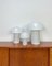 Vintage Glass Mushroom Table Lamps, 1970s, Set of 2 1