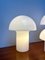Vintage Glass Mushroom Table Lamps, 1970s, Set of 2 5