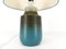 Scandinavian Blue Ceramic Lamp, 1960 3