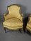 Gelbe Louis XV Sessel, 2er Set 1