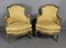 Gelbe Louis XV Sessel, 2er Set 7