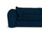 Divano moderno Comfy in pelle blu di Collector, Immagine 2