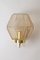 Large Golden Hexagon Smoked Glass Wall Light from Limburg Glashütte, 1980s 4