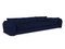 Sofá Comfy moderno de terciopelo azul de Collector, Imagen 3