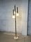 Lámpara de pie vintage de latón y vidrio opalino, años 50, Imagen 11