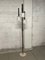 Lámpara de pie vintage de latón y vidrio opalino, años 50, Imagen 9