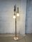 Vintage Floor Lamp in Brass and Opaline Glass, 1950s 3