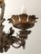 Florentine Chandelier with Leaves and Flowers in Golden Iron, 1880s 9