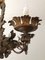 Florentine Chandelier with Leaves and Flowers in Golden Iron, 1880s, Image 9