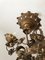 Florentine Chandelier with Leaves and Flowers in Golden Iron, 1880s 13