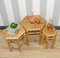 Mesas auxiliares vintage de bambú. Juego de 3, Imagen 4