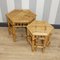 Mesas auxiliares vintage de bambú. Juego de 3, Imagen 2